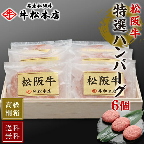 お中元 御中元 ギフト 夏ギフト 内祝い お返し 【 送料無料 高級 桐箱入 】 松阪牛 特選 ハンバーグ 【 160g × 6個 】 お祝い お祝い返し ハムプレゼント お礼 肉 牛肉 内祝 結婚 出産 誕生日プレゼント お歳暮 贈答 贈り物 食べ物 グルメ 食品 松坂牛 冷凍