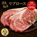【A5等級リブロースステーキ】黒毛和牛リブロース 600g　A5ランク 高級 ステーキ 牛ステーキ肉 和牛 高級肉 お肉 ギフト 贈り物 お祝い 焼肉 お取り寄せグルメ 牛肉 送料無料 プレゼント お歳暮 お中元 ギフト風呂敷無料 父の日