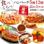 [6/2 9:59迄 スペシャル企画 1日 限定ハンバーグ入] ＼5種 ハンバーグ 福袋 ソース付／ 食べ比べ セット お試し 1日限定 詰め合わせ 送料無料 通販 仕送り 冷凍 食品 肉 惣菜 明和食品 贅沢グルメ うま味調味料 無添加